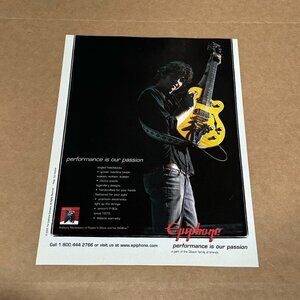 Anthony Montesano of Pepper's Ghost - Epiphone Guitars - 2005 Print Ad